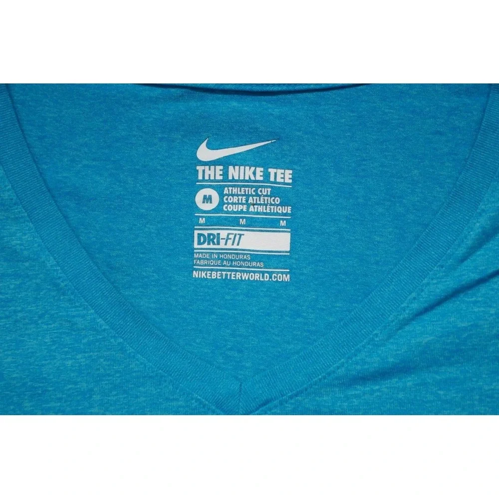 Nike Pro Shirt Womens Medium Blue‎ Short Sleeve Scoop Neck Dri Fit